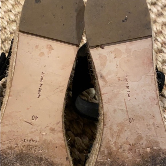 Authentic Celine black velvet platform espadrille - Picture 4 of 14